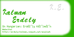 kalman erdely business card